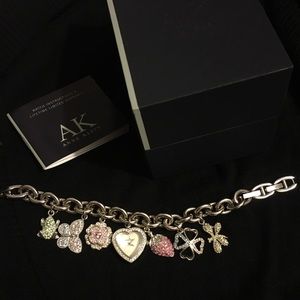 Anne Klein charm bracelet watch with box